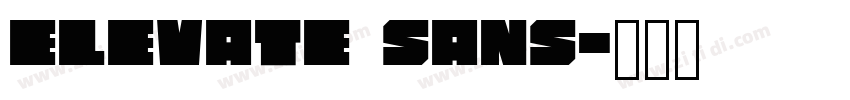 Elevate Sans字体转换
